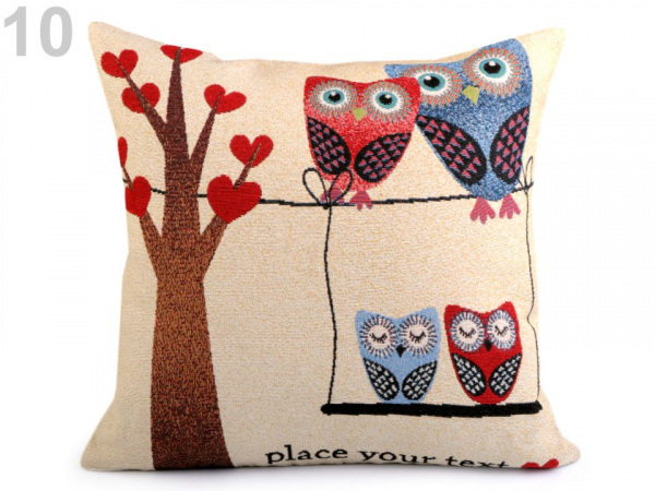 Povlak na polštář sovy 44x44 cm