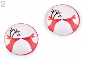 Kabošon vánoční motivy Ø30 mm