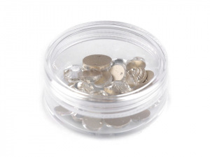 Broušené kamínky kulaté našívací mix