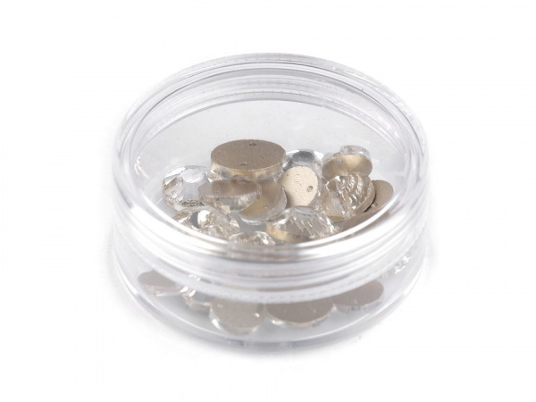 Broušené kamínky kulaté našívací mix