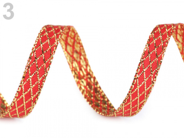 Stuha s lurexem šíře 10 mm