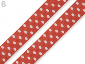 Lemovací pruženka půlená s puntíky šíře 20 mm