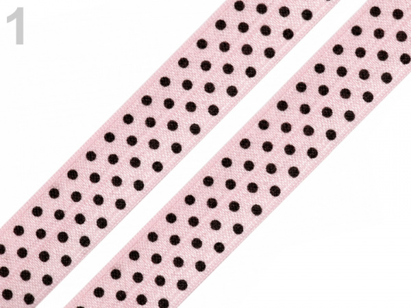 Lemovací pruženka půlená s puntíky šíře 20 mm
