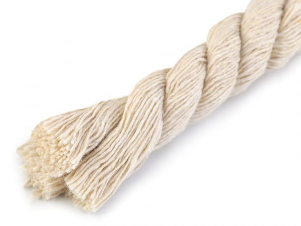 Bavlněná šňůra kroucená Ø15 mm macrame