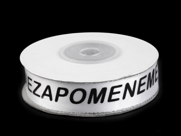 Atlasová stuha smuteční šíře 20 mm