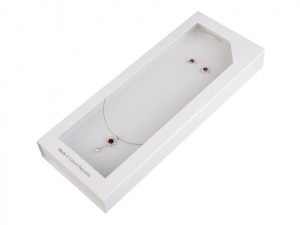 Náhrdelník a náušnice s broušenými kamínky - jablonecká bižuterie