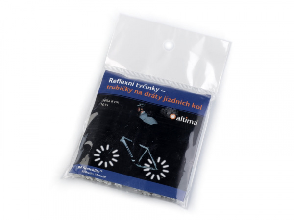 Reflexní tyčinky na dráty kol