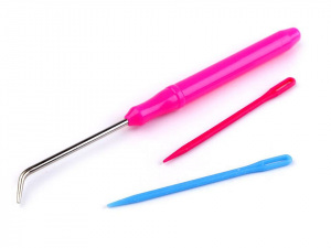 Háček, jehly - sada k pletacím rámečkům