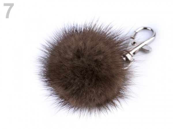 Kožešinová bambule na kabelku z norka