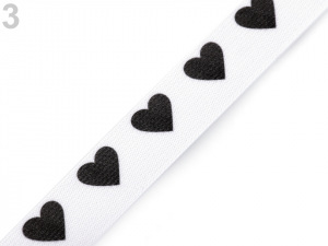 Pruženka s potiskem šíře 18 mm srdce