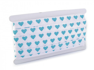 Pruženka s potiskem šíře 18 mm srdce