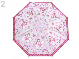 Dětský deštník beruška, motýl, pirát, princezna, žába 2. jakost