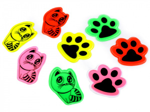 Reflexní samolepka kočka, tlapka