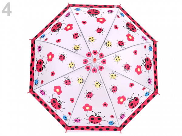 Dětský deštník beruška, motýl, pirát, princezna, žába 2. jakost