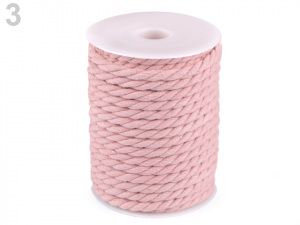 Bavlněná šňůra kroucená Ø8 mm macrame