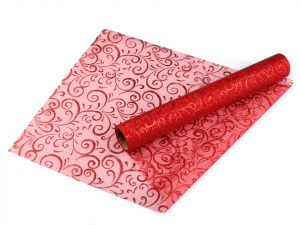 Organza svatební s glitry šíře 36 cm