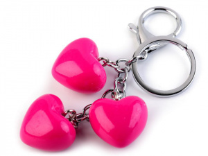 Přívěsek na kabelku / klíče srdce