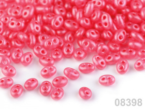 Dvoudírkový rokajl Preciosa Twin Crystal - Terra pearl 2,5x5 mm