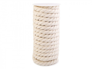 Bavlněná šňůra kroucená Ø12 mm macrame