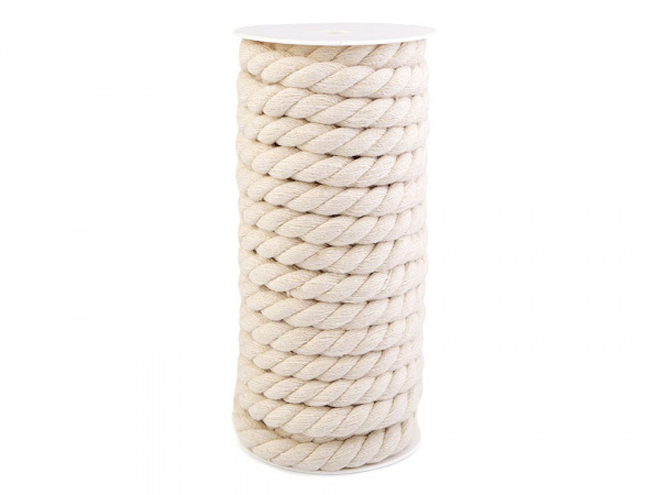 Bavlněná šňůra kroucená Ø12 mm macrame