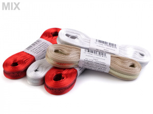 Vánoční stuha s lurexem šíře 12 mm