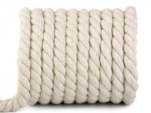 Bavlněná šňůra kroucená Ø15 mm macrame