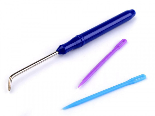 Háček, jehly - sada k pletacím rámečkům