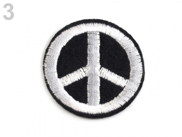 Nažehlovačka vyšívaná peace