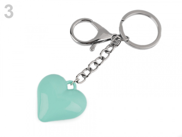 Přívěsek na kabelku / klíče srdce