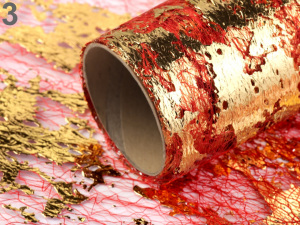 Pavučinka metalická šíře 36 cm svatební