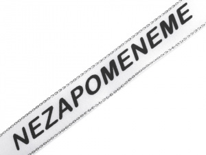 Atlasová stuha smuteční šíře 20 mm