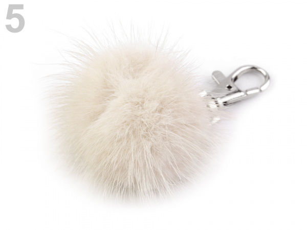 Kožešinová bambule na kabelku z norka