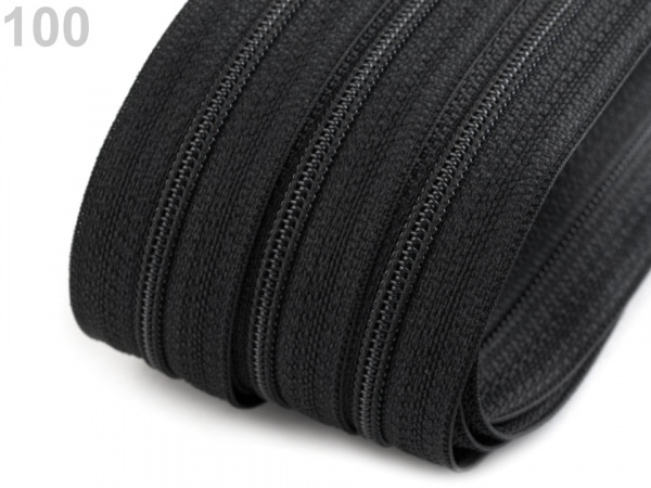 Zip spirálový šíře 4 mm pevný metráž