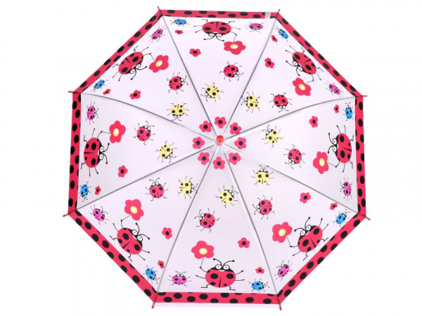 Dětský deštník beruška, motýl, pirát, princezna, žába 2. jakost