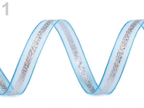 Vánoční stuha s lurexem šíře 12 mm