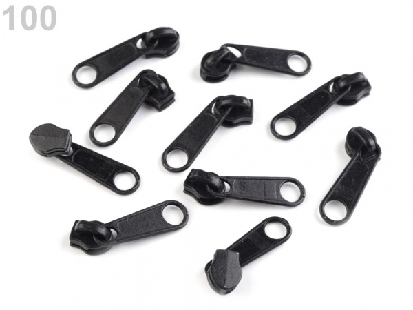 Jezdec ke spirálovým zipům 4 mm pevný