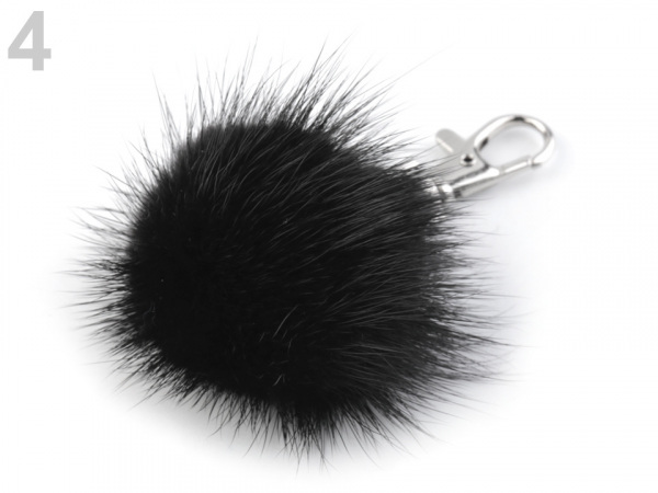 Kožešinová bambule na kabelku z norka