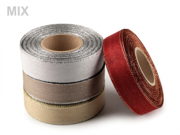 Stuha s lurexem šíře 25 mm
