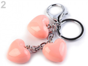 Přívěsek na kabelku / klíče srdce