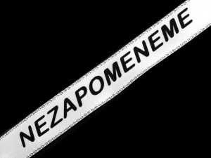 Atlasová stuha smuteční šíře 20 mm