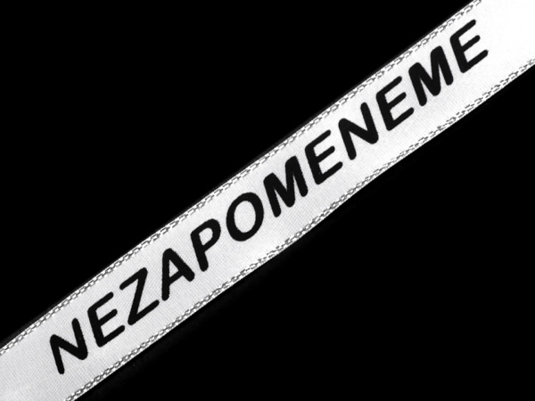 Atlasová stuha smuteční šíře 20 mm