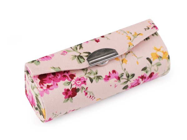 Pouzdro na rtěnku se zrcátkem s květy
