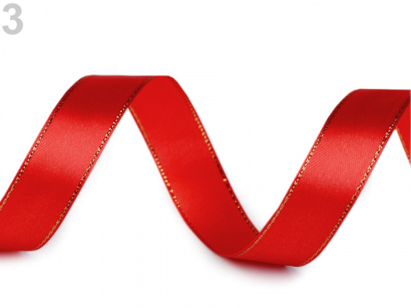 Atlasová stuha s lurexem svazky po 5 m šíře 20 mm svatební