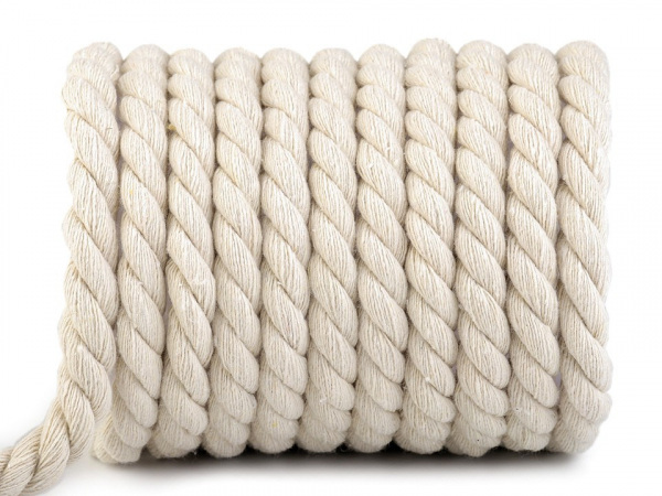 Bavlněná šňůra kroucená Ø12 mm macrame
