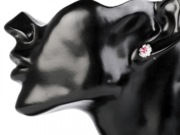 Náhrdelník a náušnice s broušenými kamínky - jablonecká bižuterie