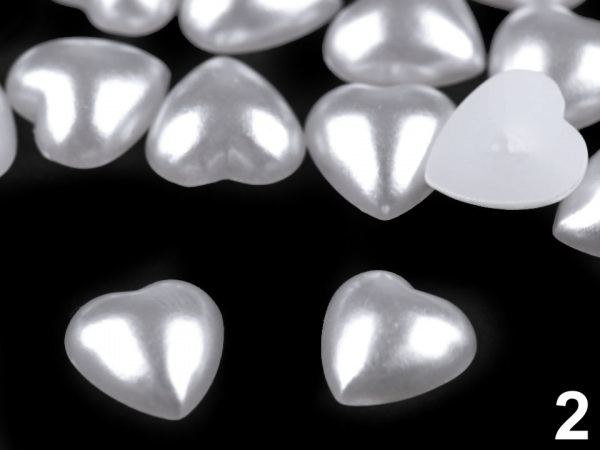 Perlové srdce / perly k nalepení