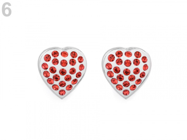 Náušnice se Swarovski Elements srdce