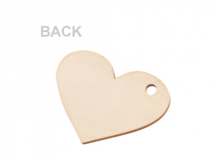 Dřevěný štítek srdce, cedulka,  kolečko