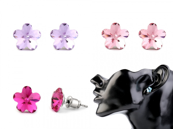 Náušnice se Swarovski Elements květ