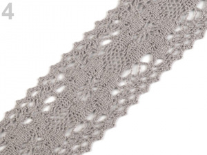 Krajka / vsadka paličkovaná jemná šíře 50 mm